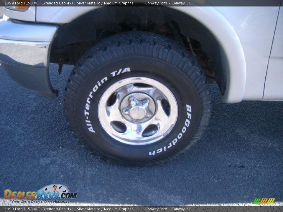 1999 Ford F150 XLT Extended Cab 4x4 Silver Metallic / Medium Graphite Photo #9