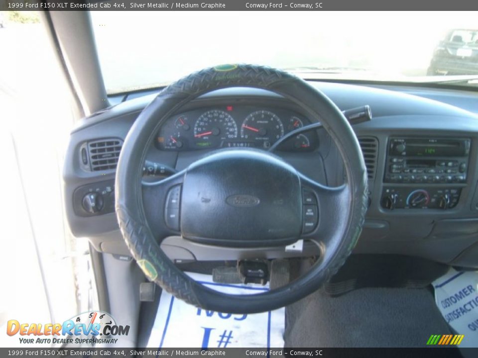 1999 Ford F150 XLT Extended Cab 4x4 Silver Metallic / Medium Graphite Photo #14