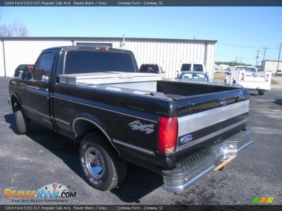 1994 Ford F150 XLT Regular Cab 4x4 Raven Black / Grey Photo #7