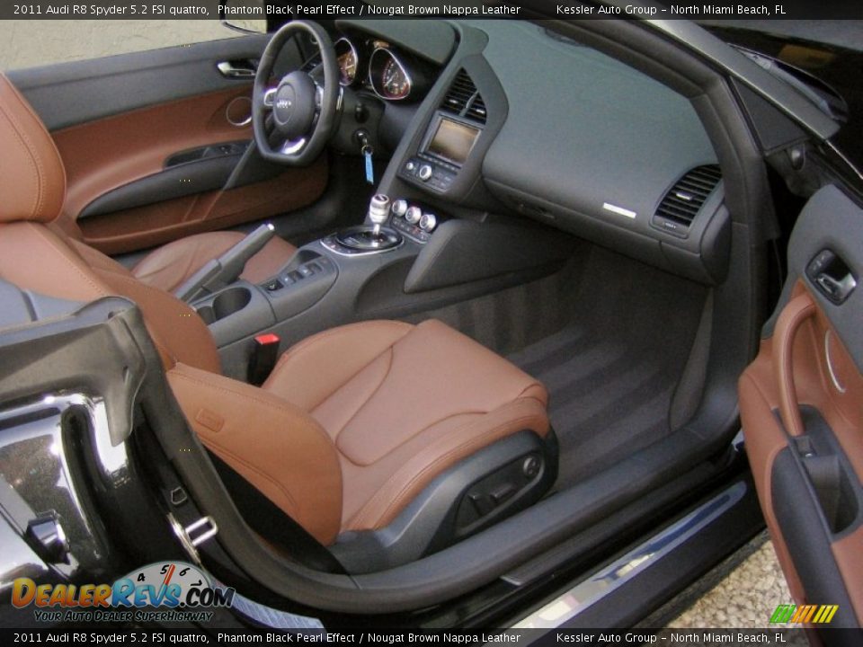 Nougat Brown Nappa Leather Interior - 2011 Audi R8 Spyder 5.2 FSI quattro Photo #16