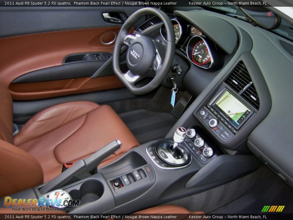 Nougat Brown Nappa Leather Interior - 2011 Audi R8 Spyder 5.2 FSI quattro Photo #21