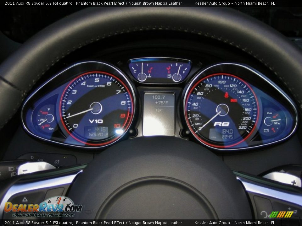 2011 Audi R8 Spyder 5.2 FSI quattro Gauges Photo #23