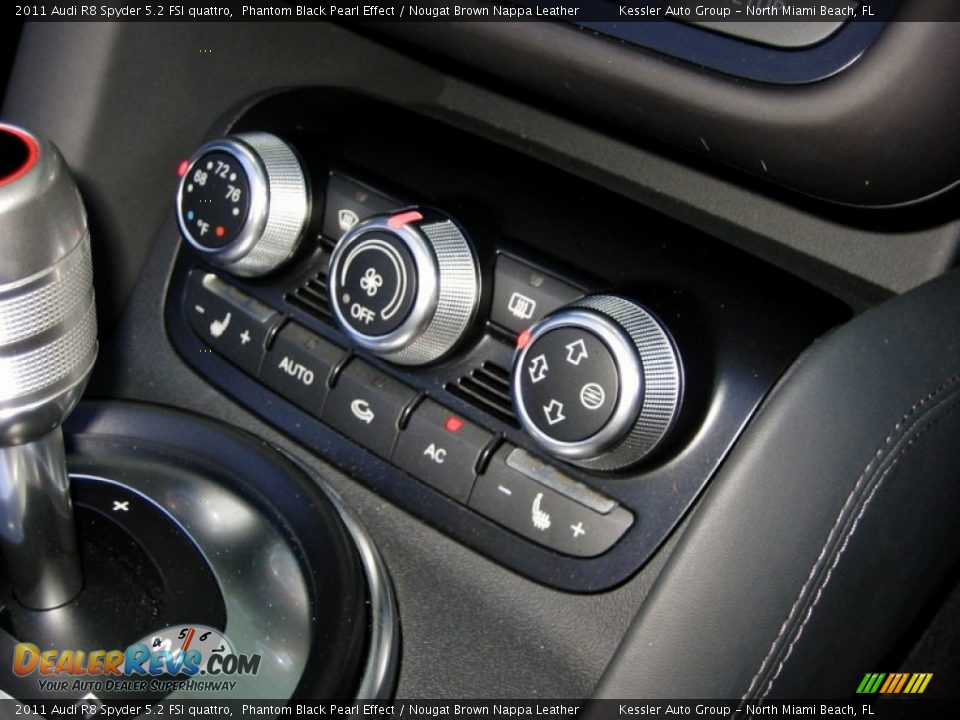 Controls of 2011 Audi R8 Spyder 5.2 FSI quattro Photo #26