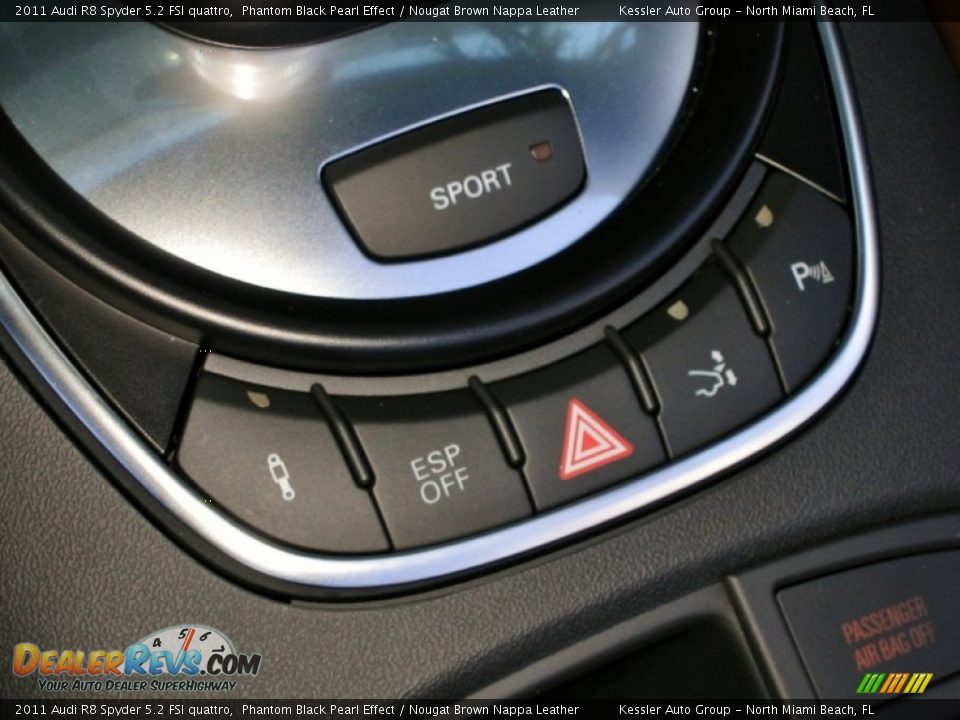 Controls of 2011 Audi R8 Spyder 5.2 FSI quattro Photo #28