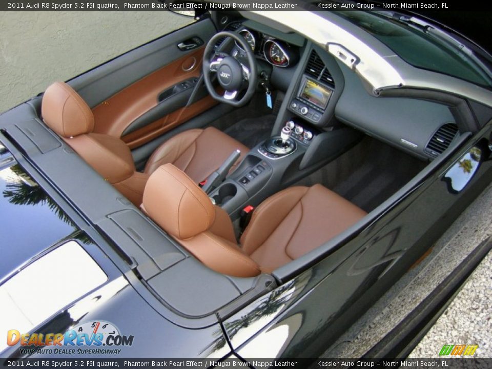 Nougat Brown Nappa Leather Interior - 2011 Audi R8 Spyder 5.2 FSI quattro Photo #33