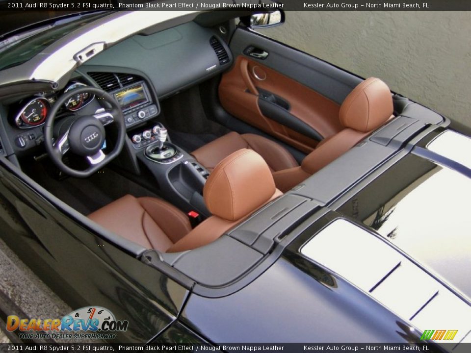 Nougat Brown Nappa Leather Interior - 2011 Audi R8 Spyder 5.2 FSI quattro Photo #34