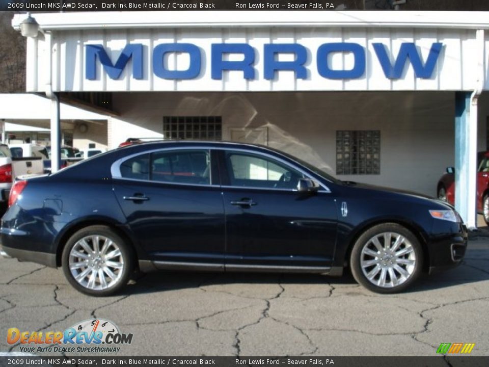 2009 Lincoln MKS AWD Sedan Dark Ink Blue Metallic / Charcoal Black Photo #1