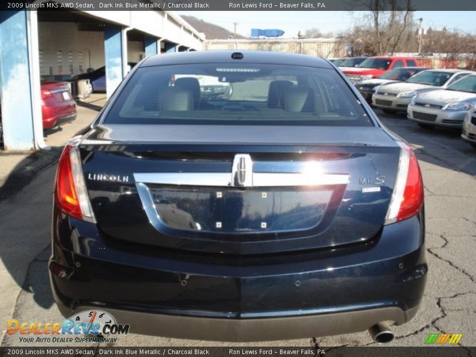 2009 Lincoln MKS AWD Sedan Dark Ink Blue Metallic / Charcoal Black Photo #7