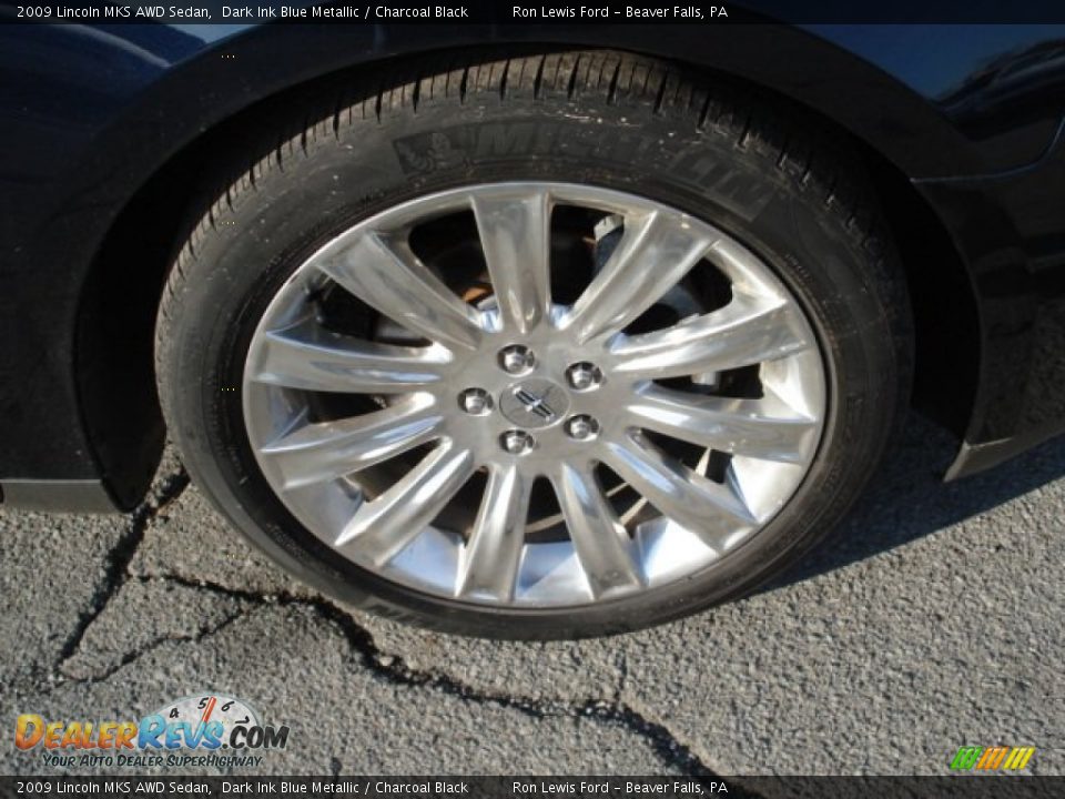 2009 Lincoln MKS AWD Sedan Dark Ink Blue Metallic / Charcoal Black Photo #10