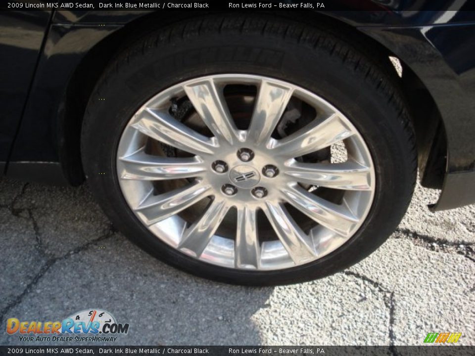 2009 Lincoln MKS AWD Sedan Dark Ink Blue Metallic / Charcoal Black Photo #12