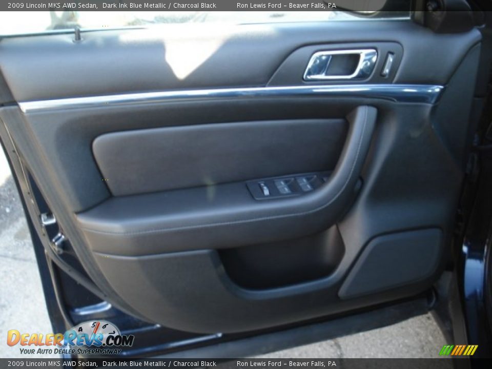 2009 Lincoln MKS AWD Sedan Dark Ink Blue Metallic / Charcoal Black Photo #15