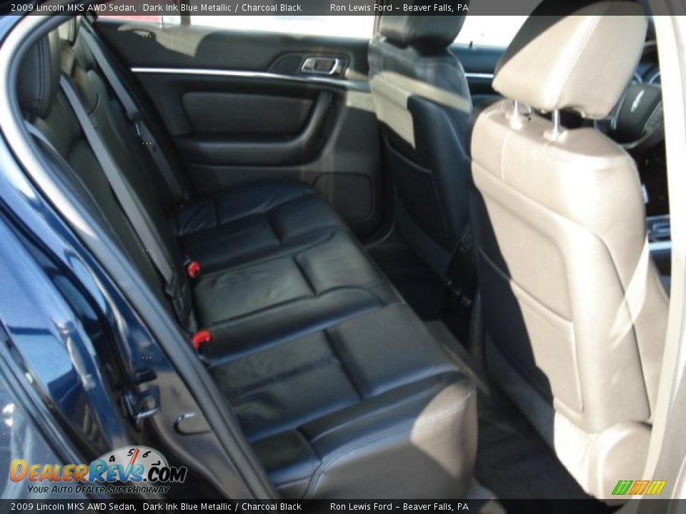 2009 Lincoln MKS AWD Sedan Dark Ink Blue Metallic / Charcoal Black Photo #18