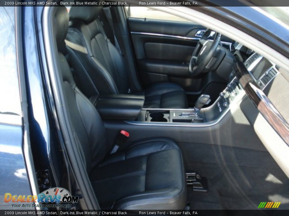 2009 Lincoln MKS AWD Sedan Dark Ink Blue Metallic / Charcoal Black Photo #19
