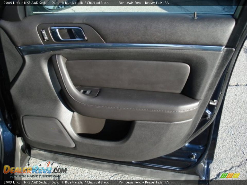 2009 Lincoln MKS AWD Sedan Dark Ink Blue Metallic / Charcoal Black Photo #20