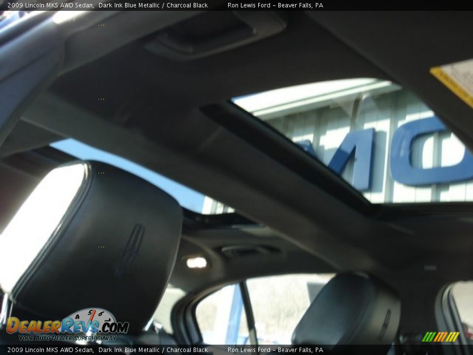 2009 Lincoln MKS AWD Sedan Dark Ink Blue Metallic / Charcoal Black Photo #21