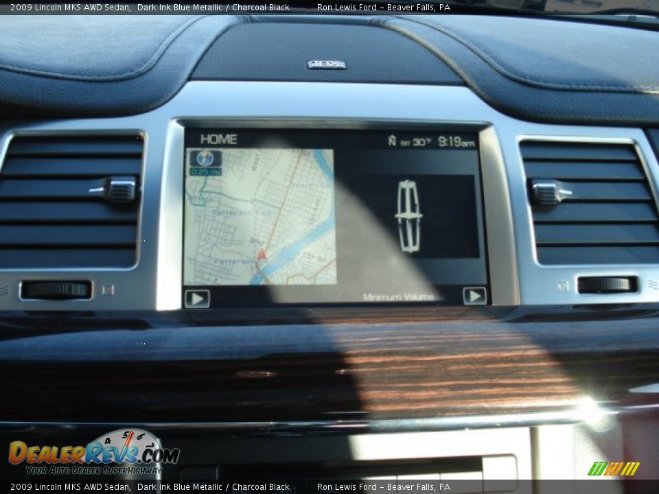 2009 Lincoln MKS AWD Sedan Dark Ink Blue Metallic / Charcoal Black Photo #22