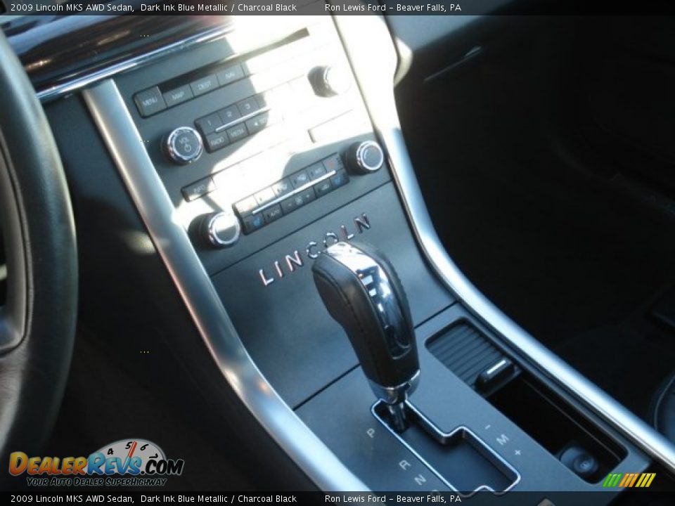 2009 Lincoln MKS AWD Sedan Dark Ink Blue Metallic / Charcoal Black Photo #23