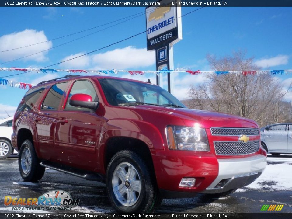 2012 Chevrolet Tahoe Z71 4x4 Crystal Red Tintcoat / Light Cashmere/Dark Cashmere Photo #3