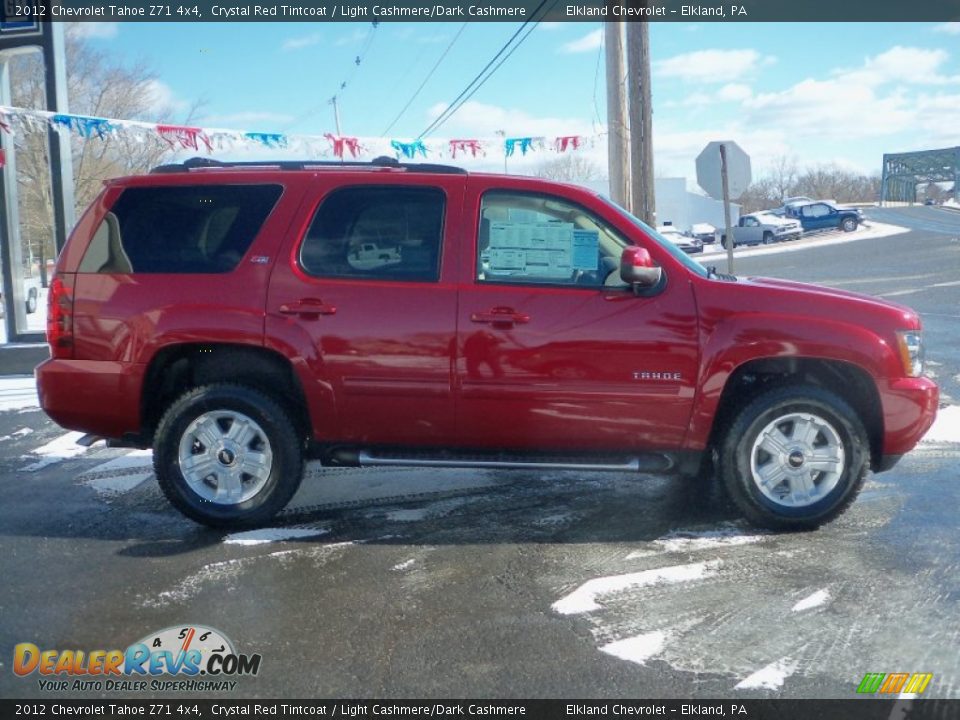 2012 Chevrolet Tahoe Z71 4x4 Crystal Red Tintcoat / Light Cashmere/Dark Cashmere Photo #4