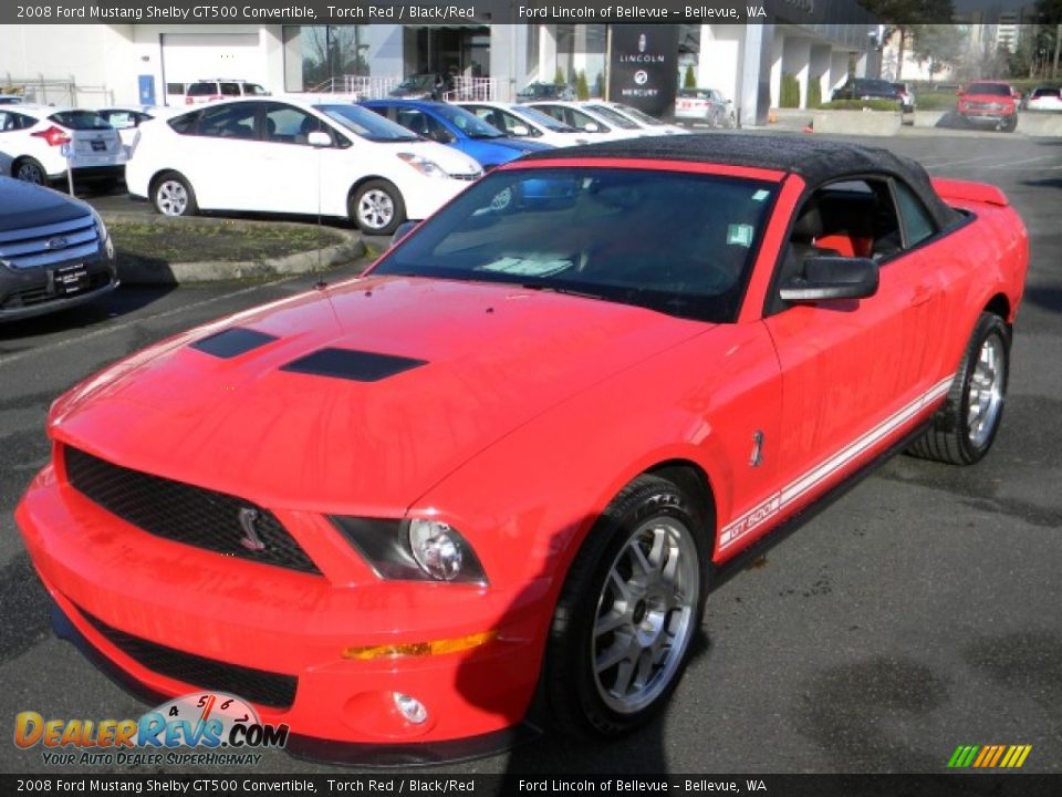 2008 Ford Mustang Shelby GT500 Convertible Torch Red / Black/Red Photo #1