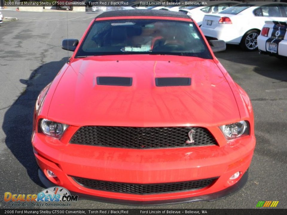 2008 Ford Mustang Shelby GT500 Convertible Torch Red / Black/Red Photo #3