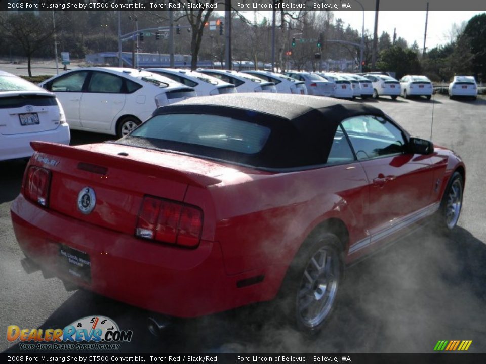 2008 Ford Mustang Shelby GT500 Convertible Torch Red / Black/Red Photo #5