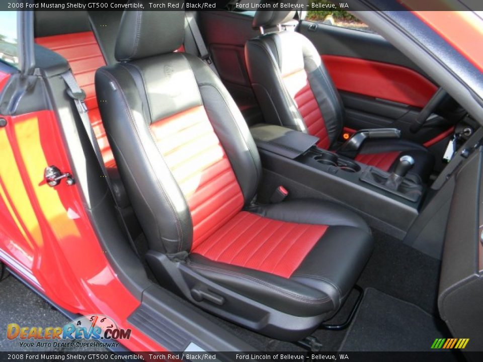 Black Red Interior 2008 Ford Mustang Shelby Gt500
