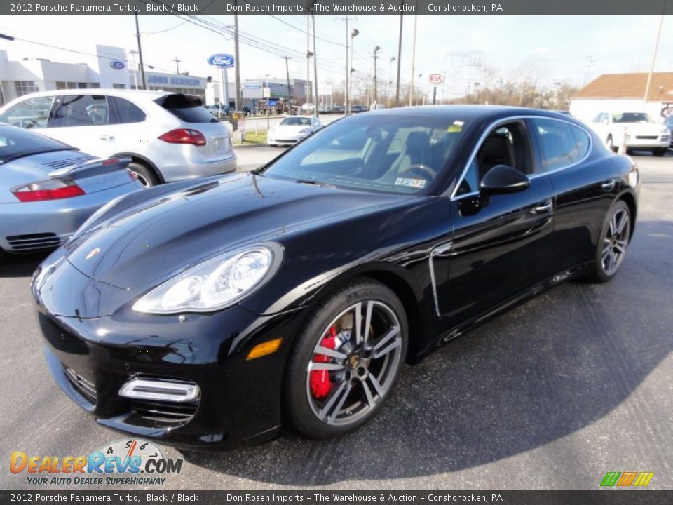 Front 3/4 View of 2012 Porsche Panamera Turbo Photo #2
