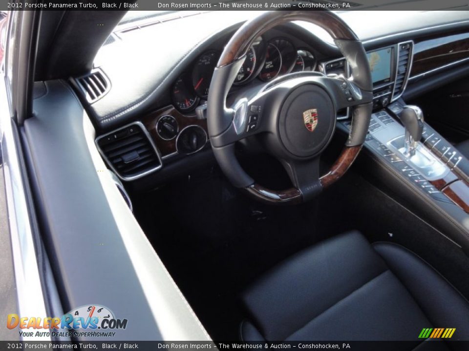 2012 Porsche Panamera Turbo Black / Black Photo #10