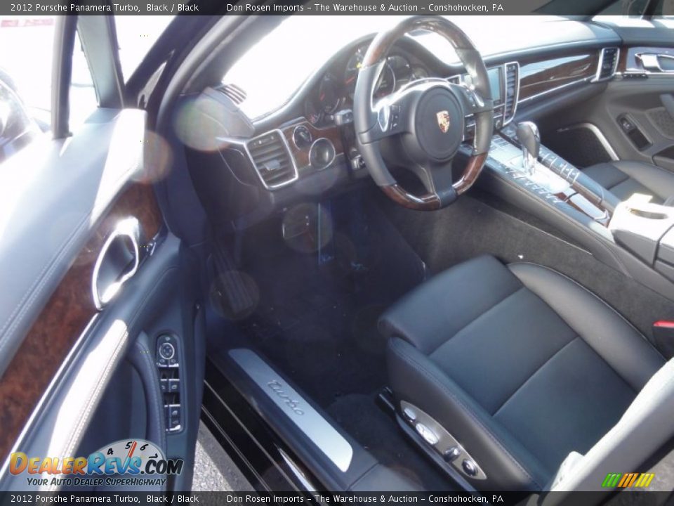 Black Interior - 2012 Porsche Panamera Turbo Photo #11