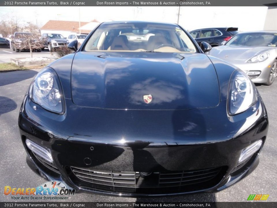 2012 Porsche Panamera Turbo Black / Cognac Photo #3