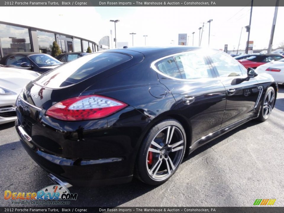 2012 Porsche Panamera Turbo Black / Cognac Photo #6