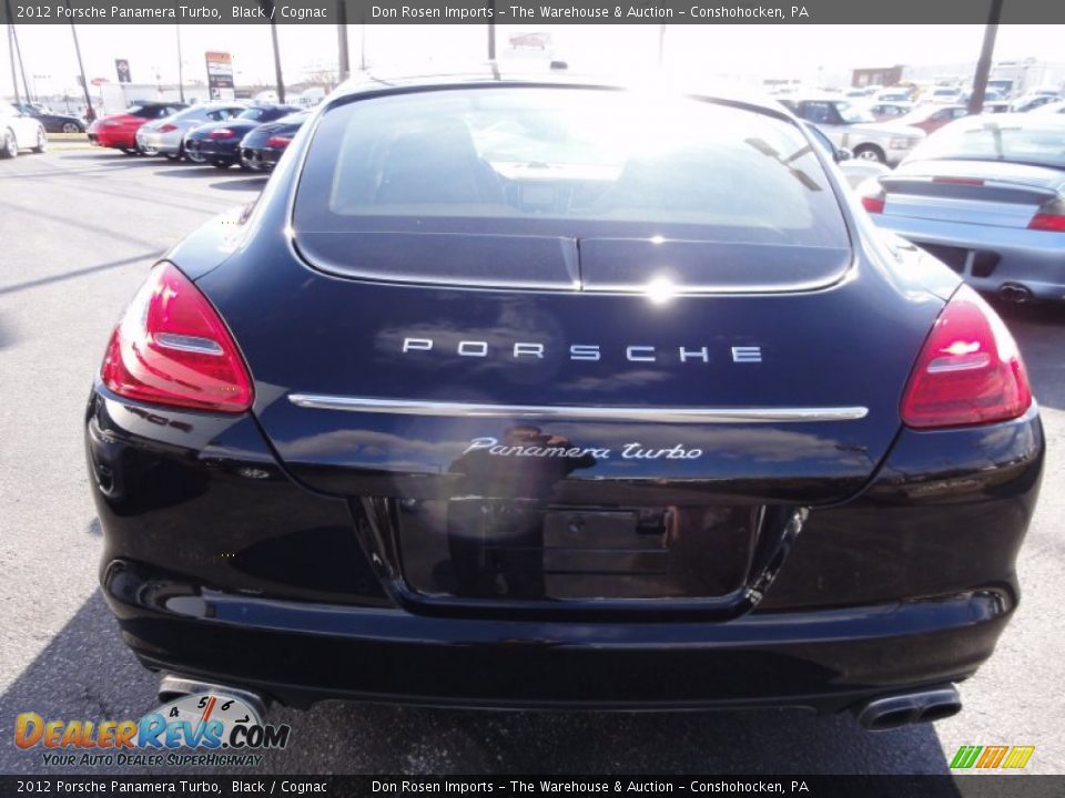 2012 Porsche Panamera Turbo Black / Cognac Photo #7
