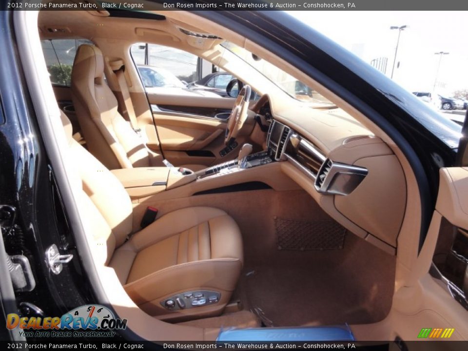 2012 Porsche Panamera Turbo Black / Cognac Photo #18