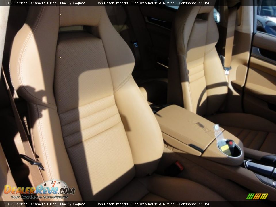 2012 Porsche Panamera Turbo Black / Cognac Photo #19
