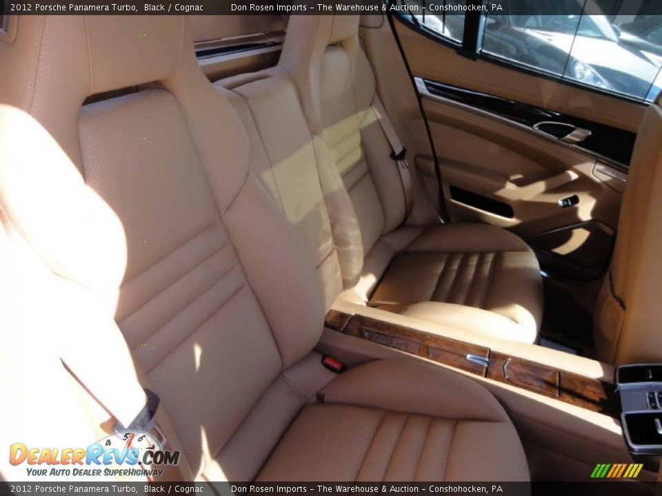 2012 Porsche Panamera Turbo Black / Cognac Photo #24
