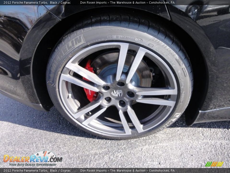 2012 Porsche Panamera Turbo Black / Cognac Photo #34