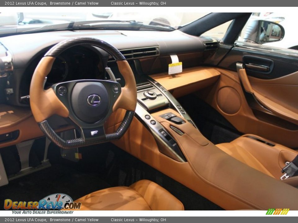 Camel Yellow Interior - 2012 Lexus LFA Coupe Photo #8