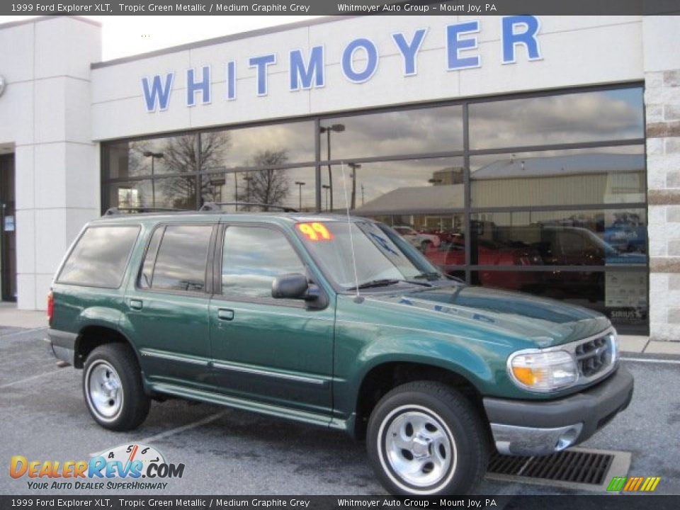 1999 Ford Explorer XLT Tropic Green Metallic / Medium Graphite Grey Photo #1