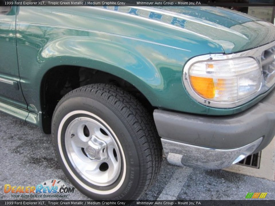 1999 Ford Explorer XLT Tropic Green Metallic / Medium Graphite Grey Photo #4