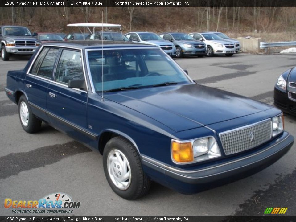 1988 Plymouth Reliant K America Twilight Blue / Blue Photo #3