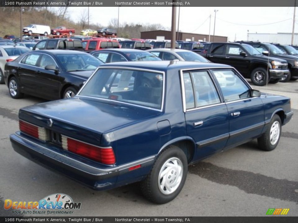 1988 Plymouth Reliant K America Twilight Blue / Blue Photo #4