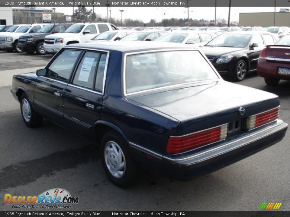 1988 Plymouth Reliant K America Twilight Blue / Blue Photo #6