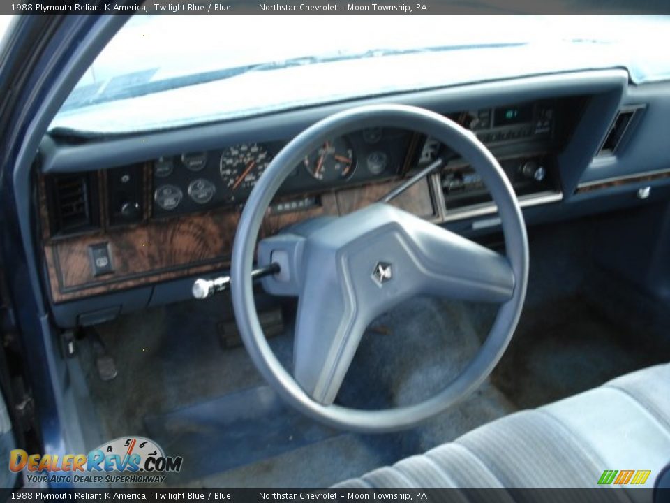 1988 Plymouth Reliant K America Twilight Blue / Blue Photo #8