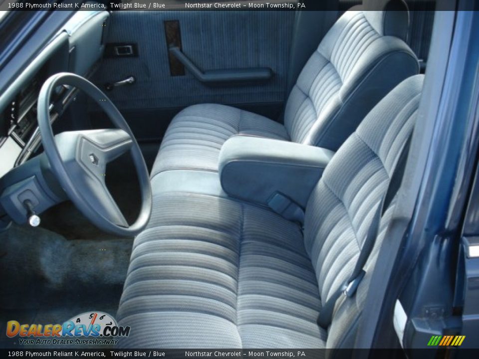 1988 Plymouth Reliant K America Twilight Blue / Blue Photo #9