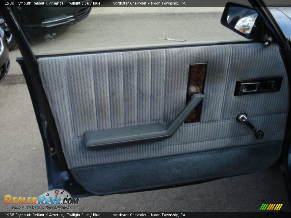 1988 Plymouth Reliant K America Twilight Blue / Blue Photo #10