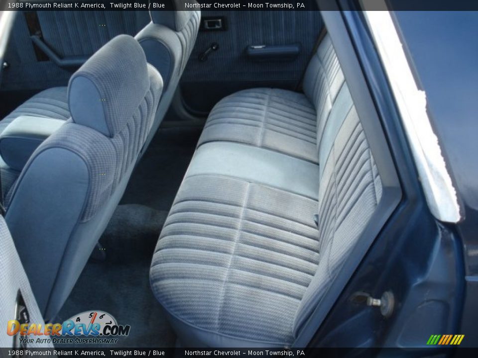 1988 Plymouth Reliant K America Twilight Blue / Blue Photo #11