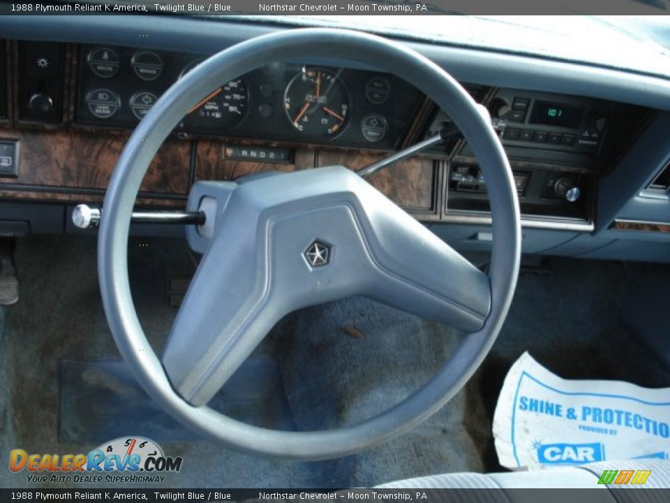 1988 Plymouth Reliant K America Twilight Blue / Blue Photo #13