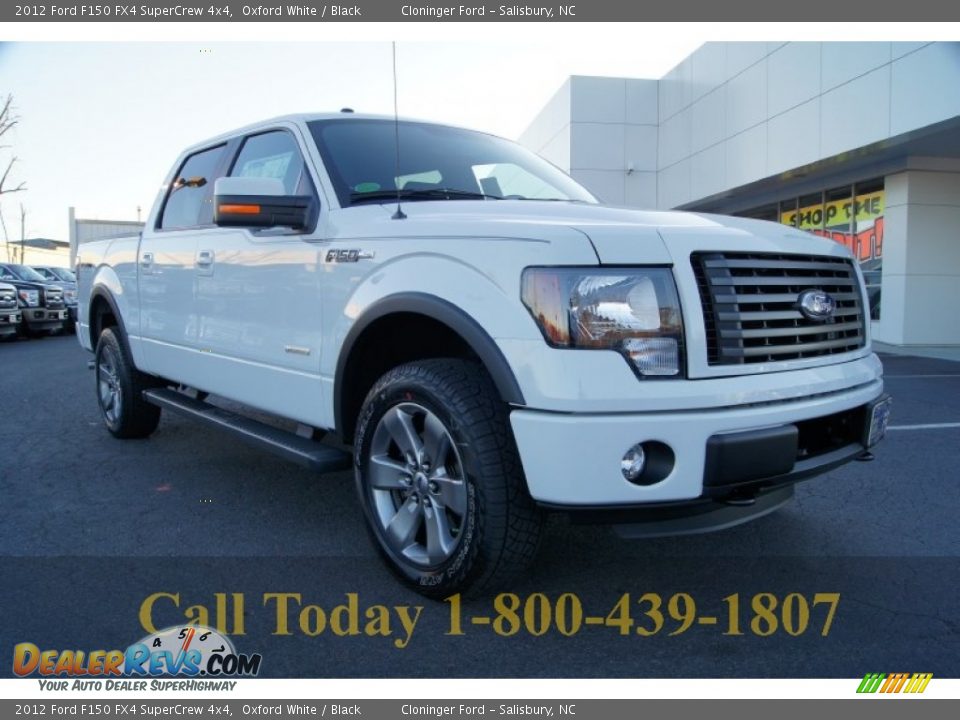 2012 Ford F150 FX4 SuperCrew 4x4 Oxford White / Black Photo #2