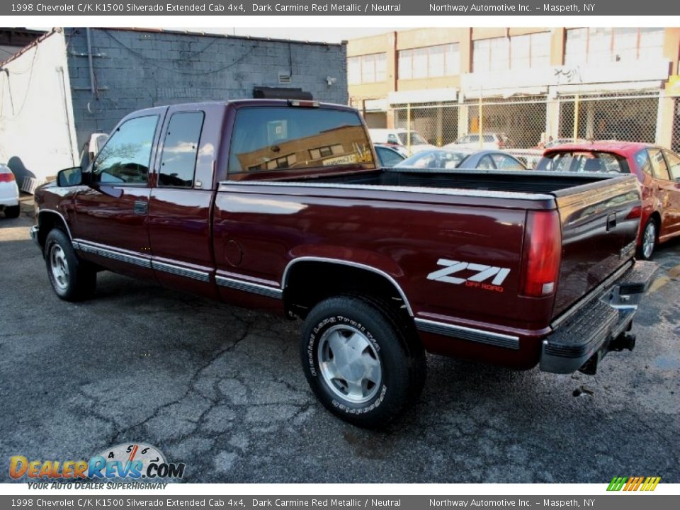 1998 Chevrolet C/K K1500 Silverado Extended Cab 4x4 Dark Carmine Red Metallic / Neutral Photo #3